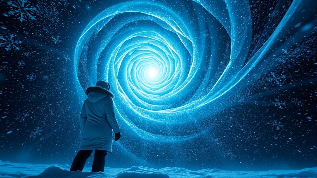 Snowflake Vortex: A Hyperrealistic Arctic Vision