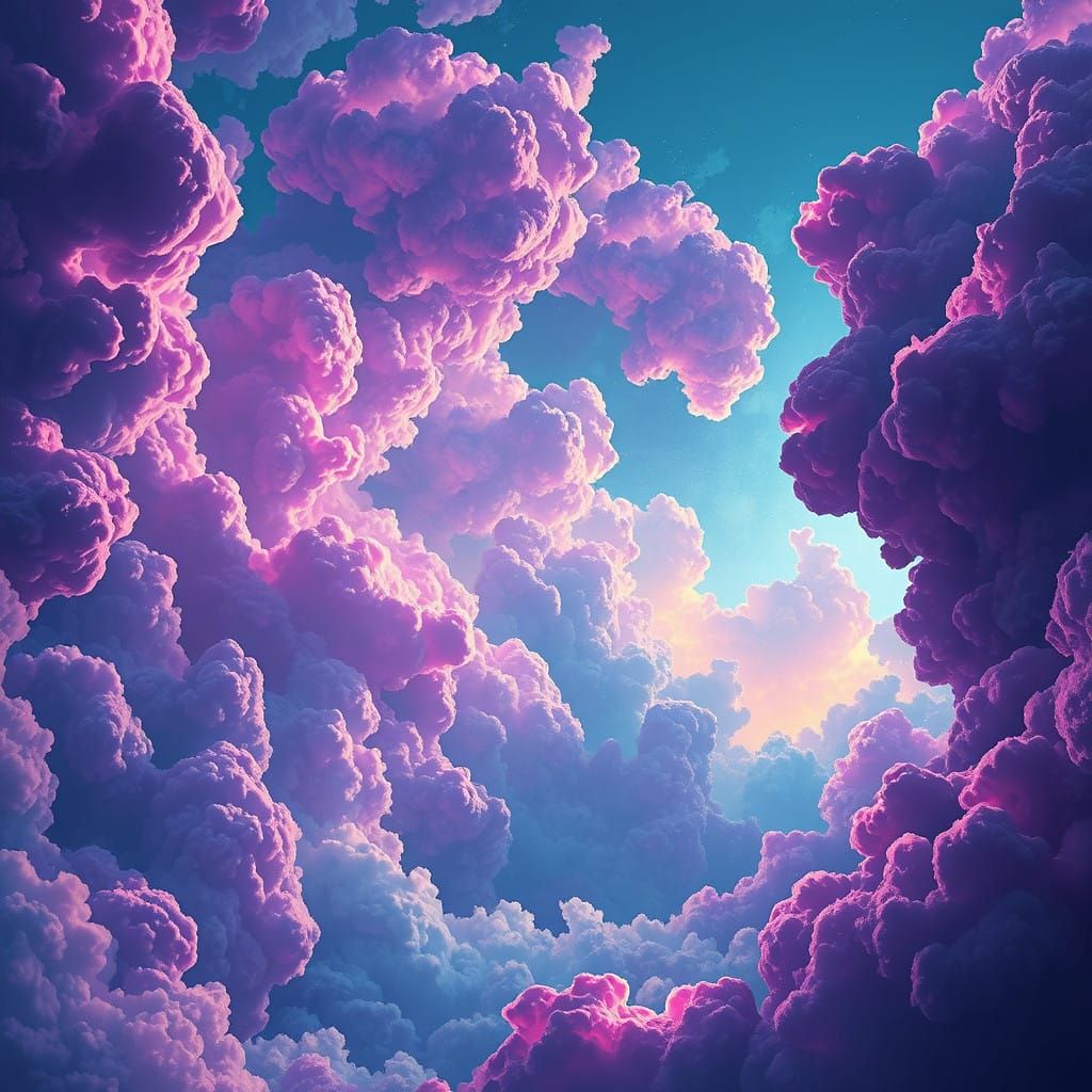 Dreamlike Purple Clouds in 8k Resolution