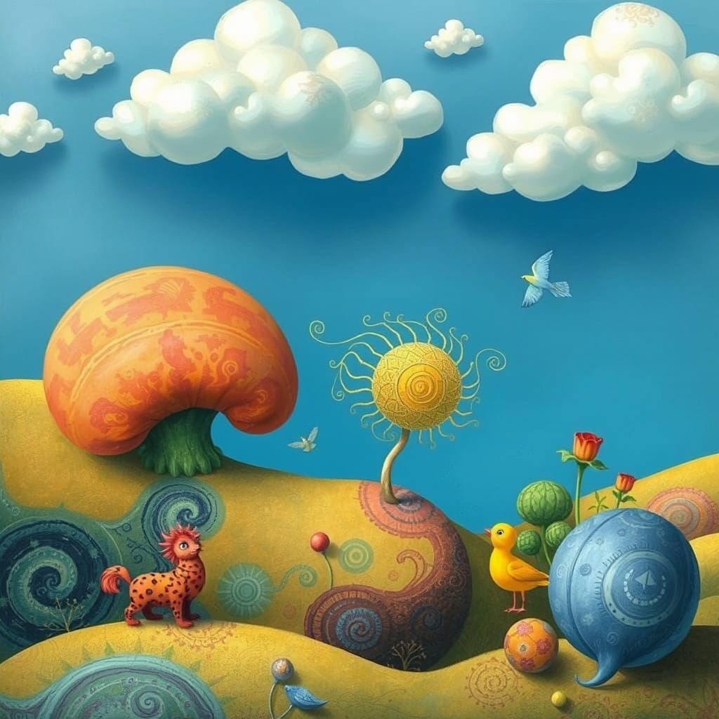 Dreamlike Whimsy in a Fantastical Landscape
