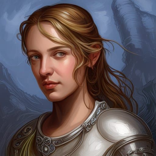 Jeanne d'Arc Portrait in Art Nouveau Style