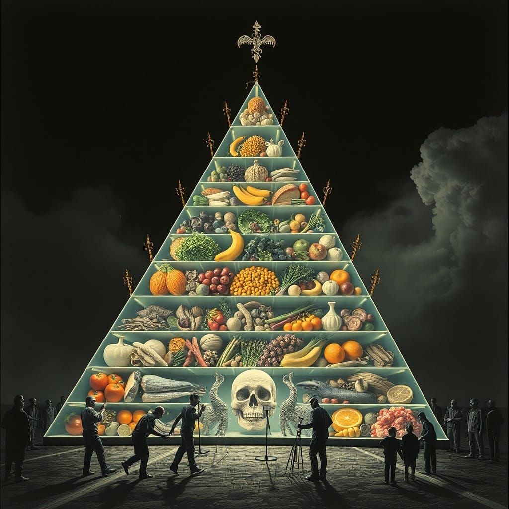 Surreal Dystopian Horror Pyramid Scheme Photo