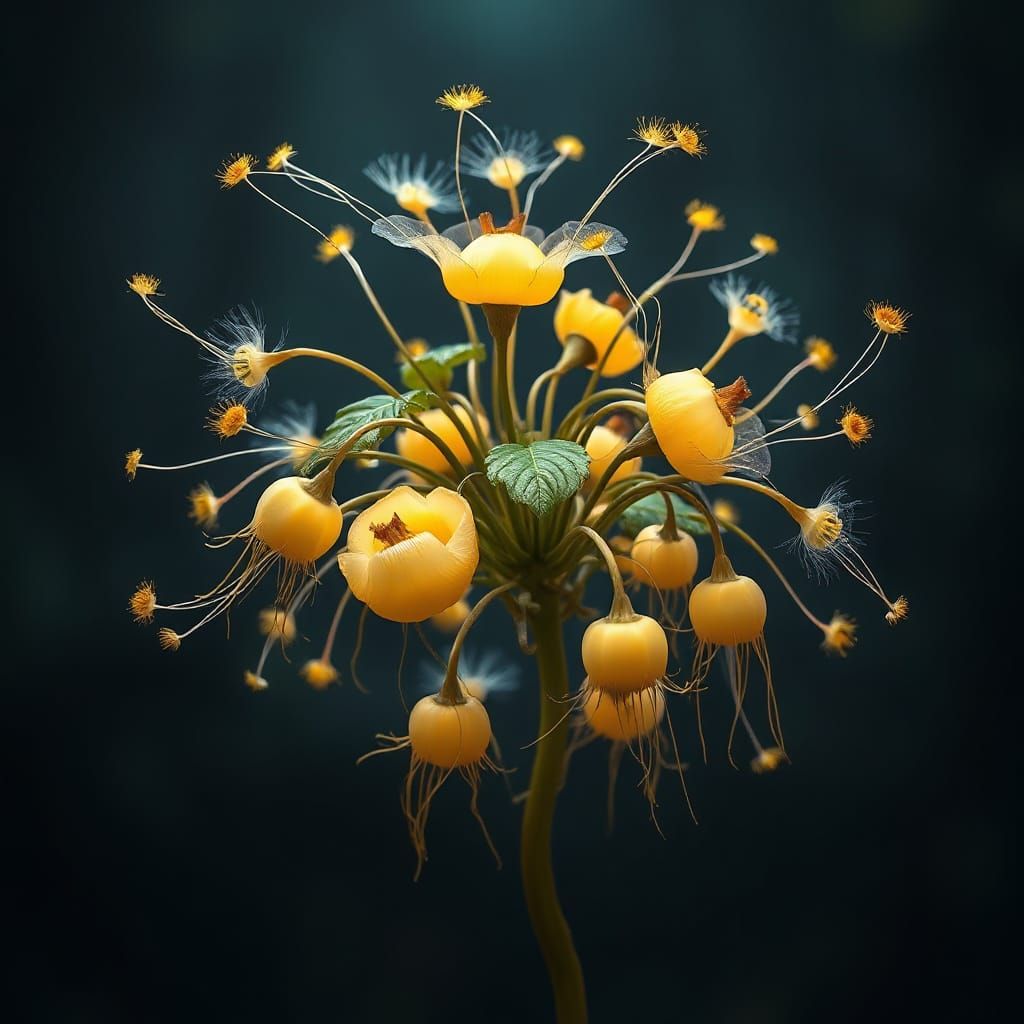 Glowing Enchanted Plant Releases Ethereal Blooms