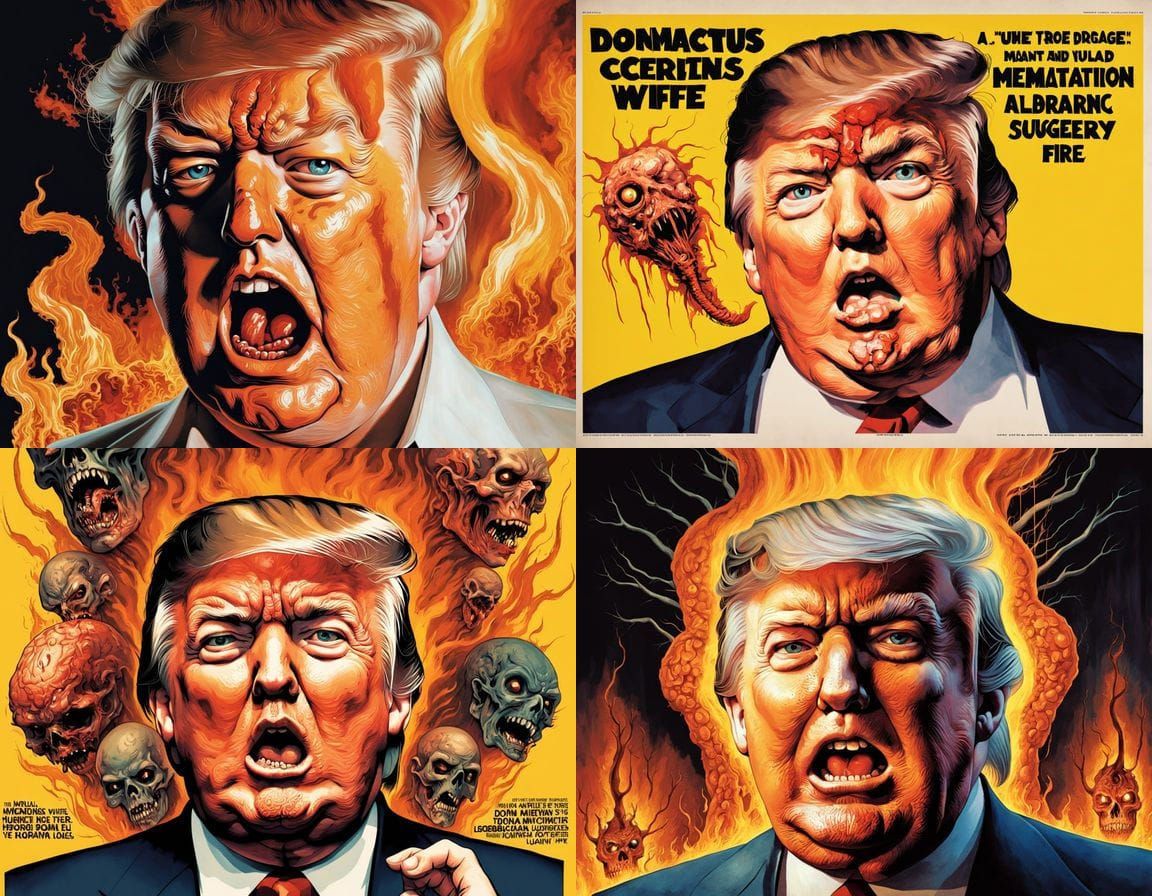 1970s B-Movie Horror Poster with Mutant Figure