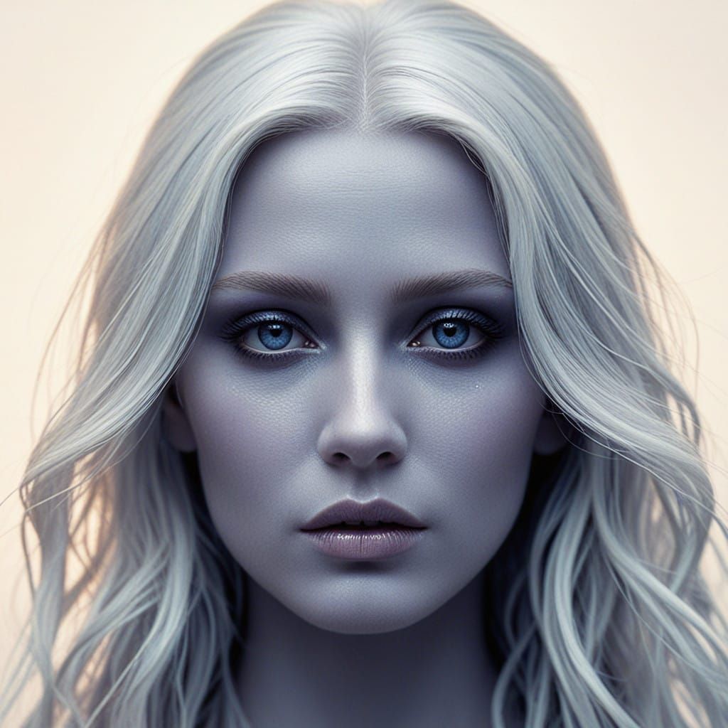 Elegant Woman in Natural Serenity, in High-Fashion Style