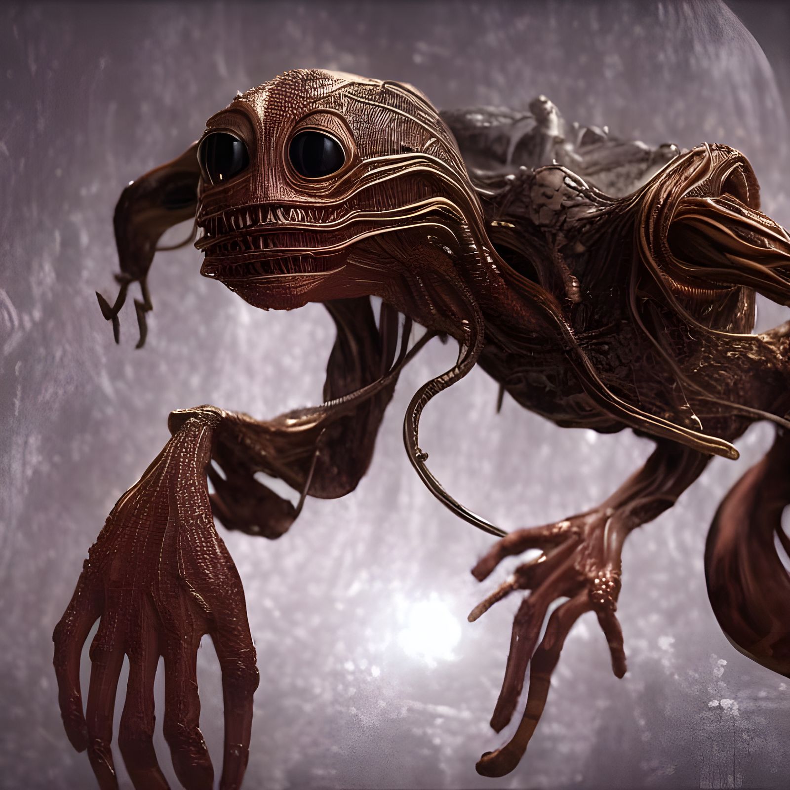 Eldritch Alien Scene with Magic Particles in 8K