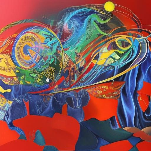 Solar System as Abstract Expressionist Art