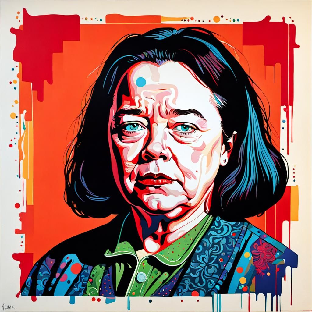 Annie Wilkes Pop Art Portrait with Intricate Details