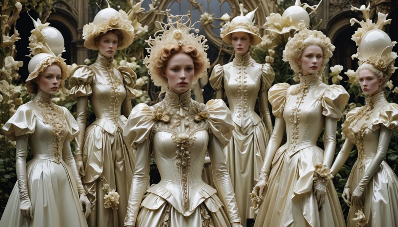 Victorian Plastic People Wedding in Pre-Raphaelite Style