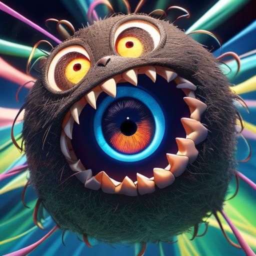 Smiling String Spider in Pixar 3D Animation