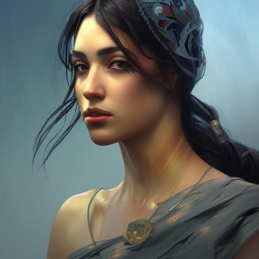 Detailed Portrait of Isis in Artstation Style