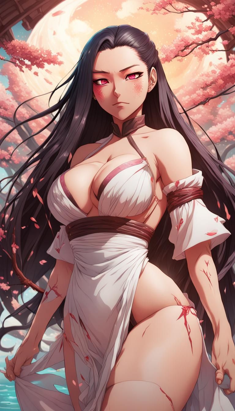 Anime Style Nezuko in Babydoll Dress