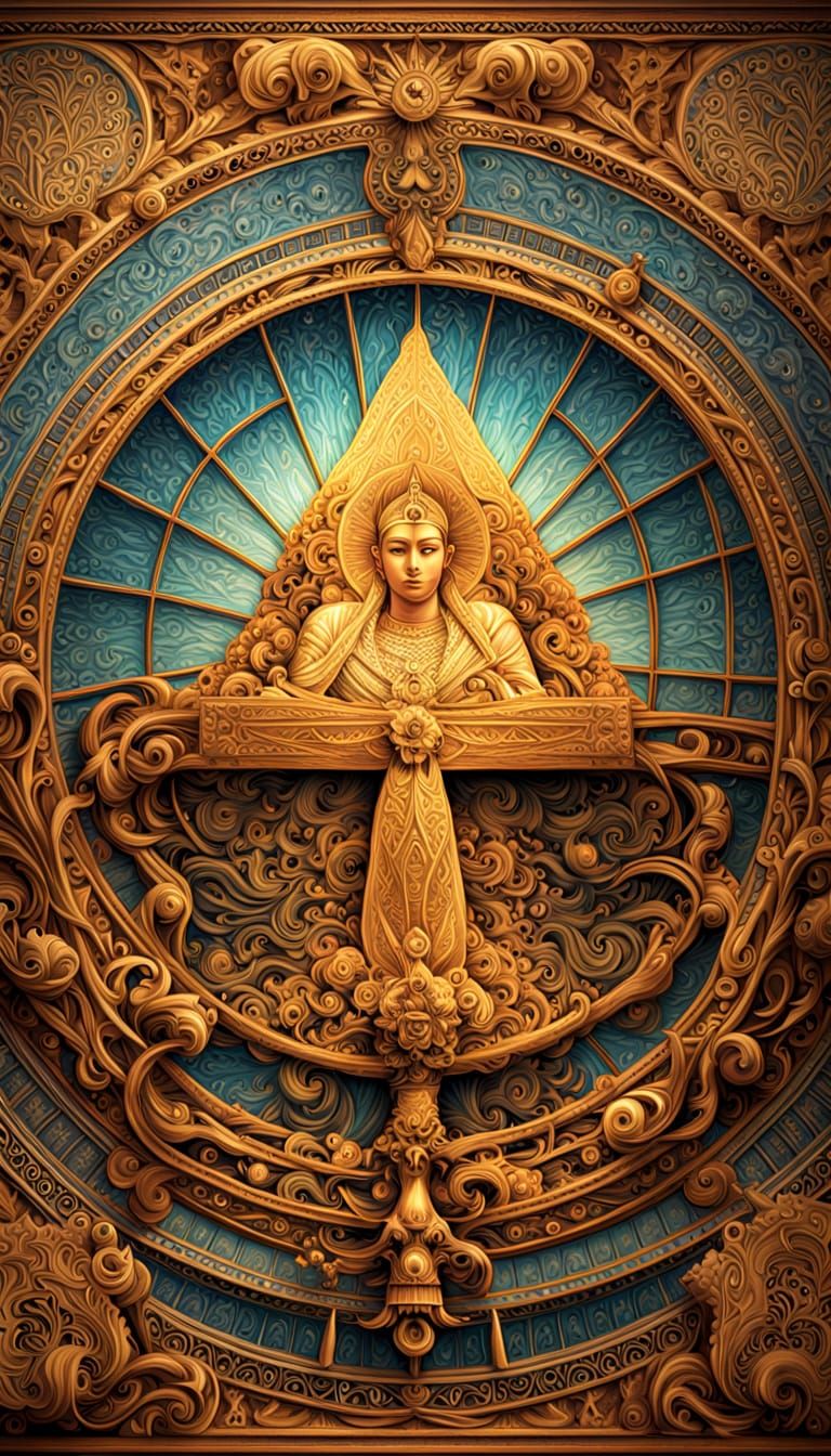 Detailed Egyptian Sky Chart in 3D Hyperrealism