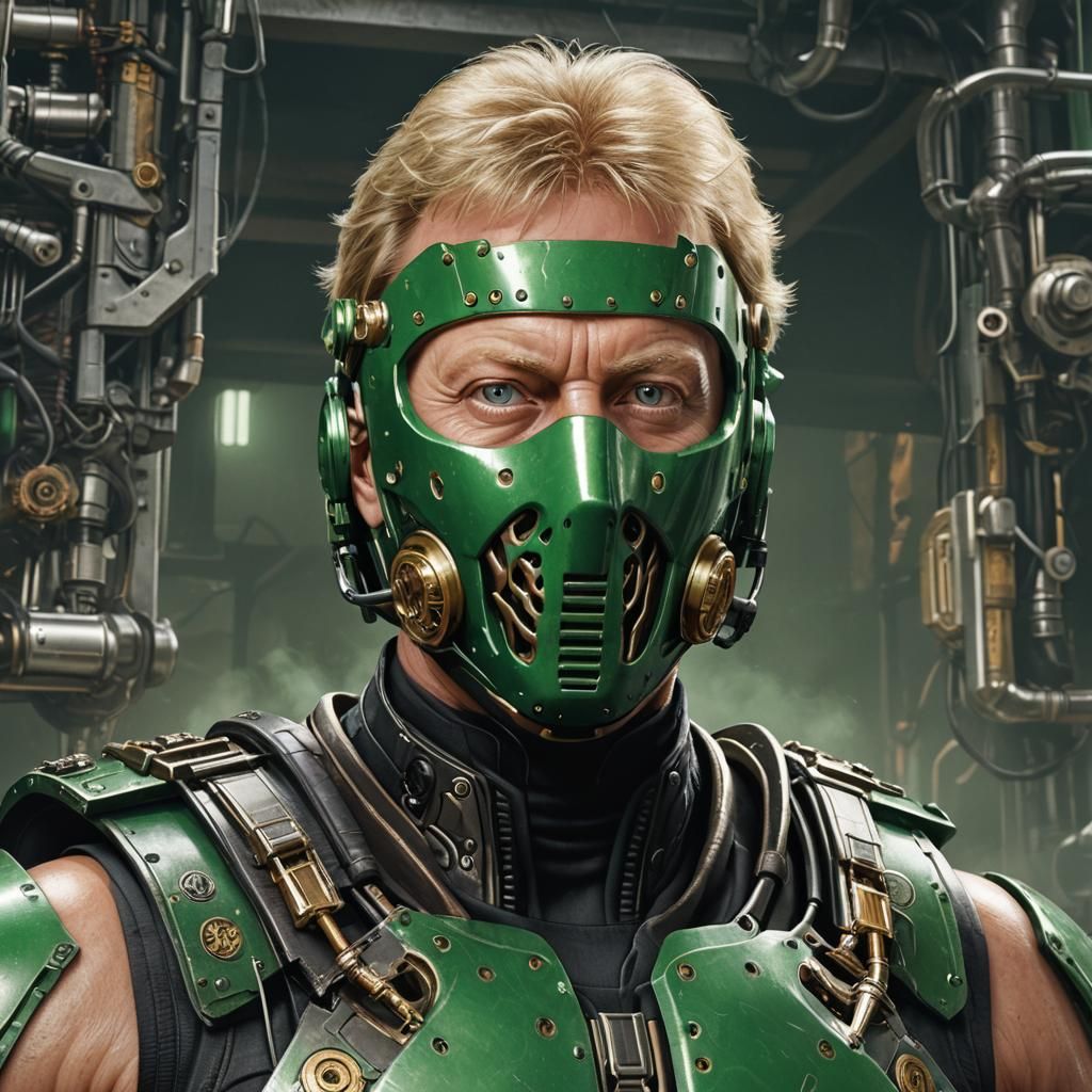 Larry Bird as Reptile in Mechanical Mask