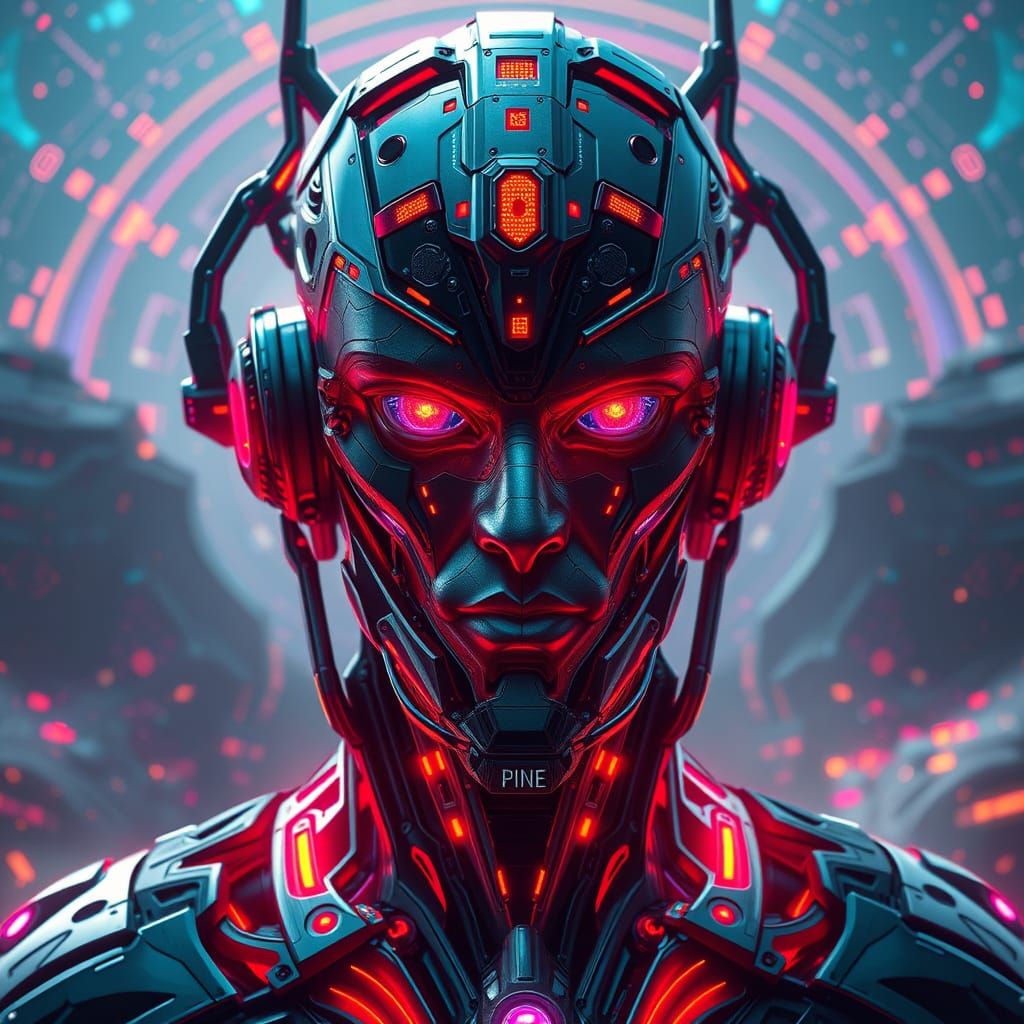 Cyberpunk God of Quantum Blockchain Universe