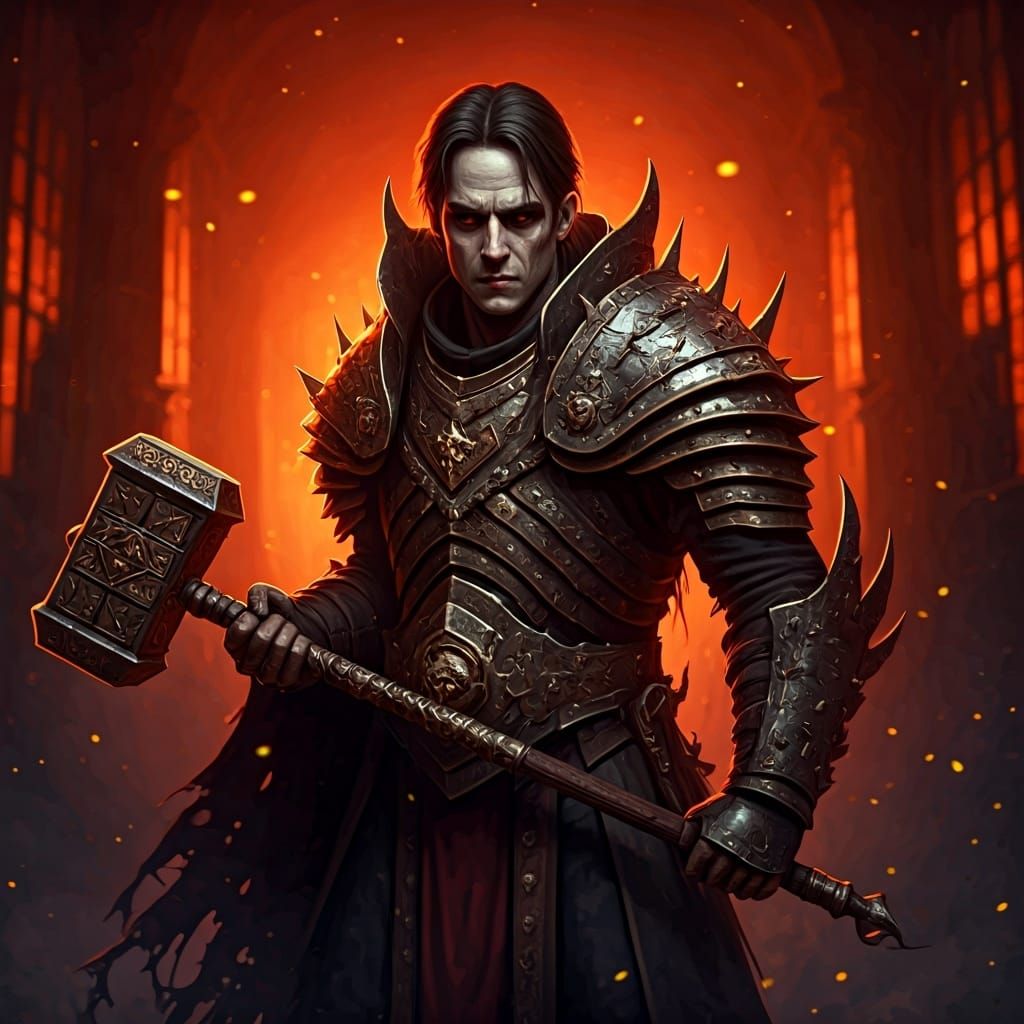 Eerie Fiend in Ominous Setting as Digital Art