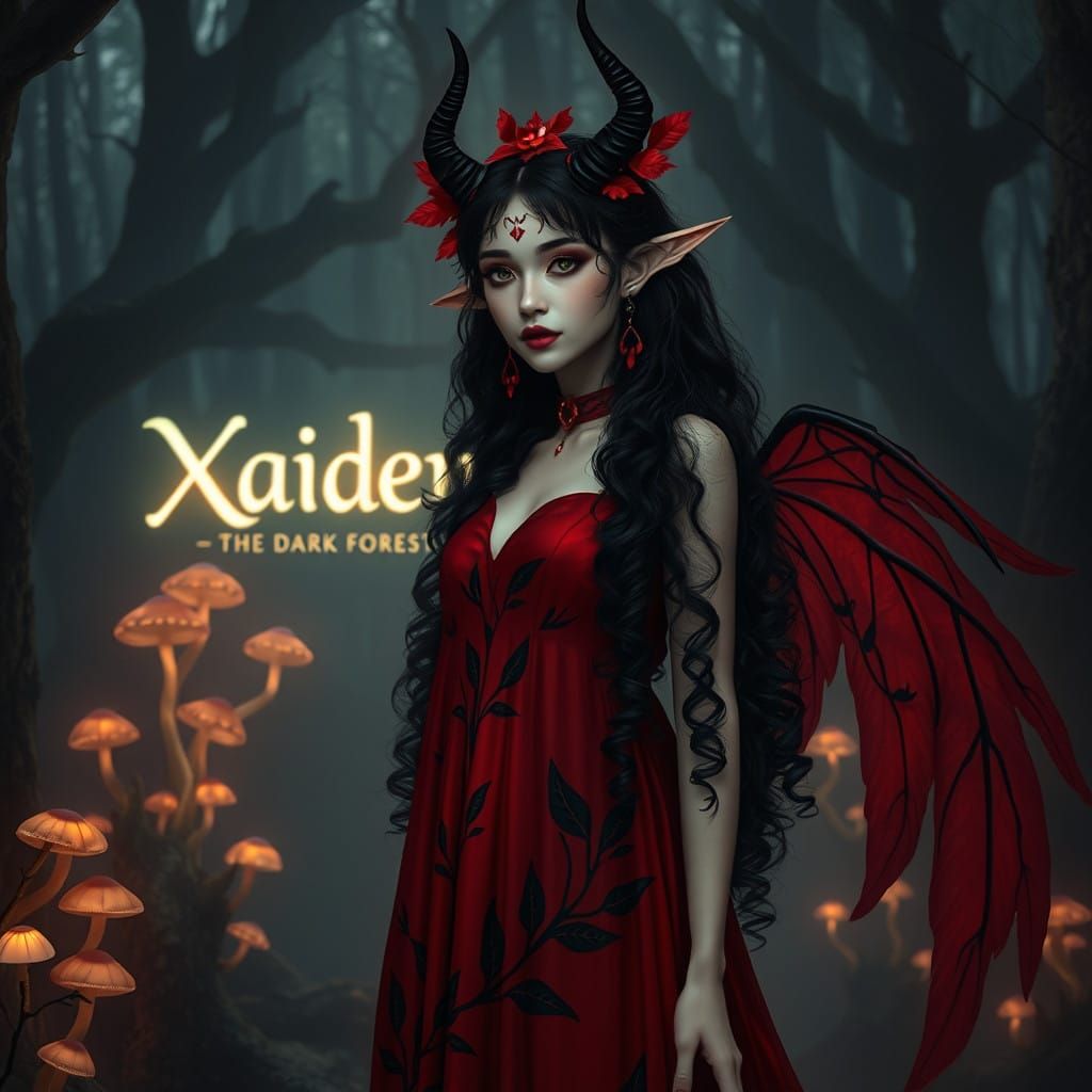 Woodland Angel of Death in Mystical Forest