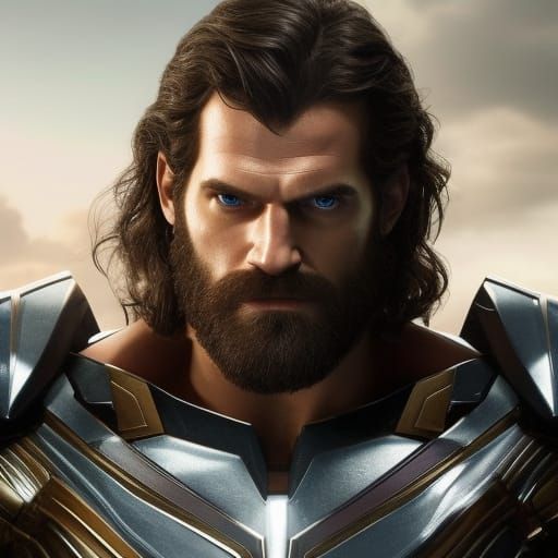Henry Cavill as White Resurrection Superman: 8K Portrait