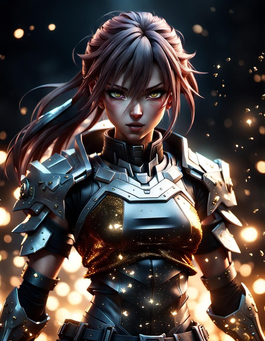 Anime Girl Character Portrait in CGI Style