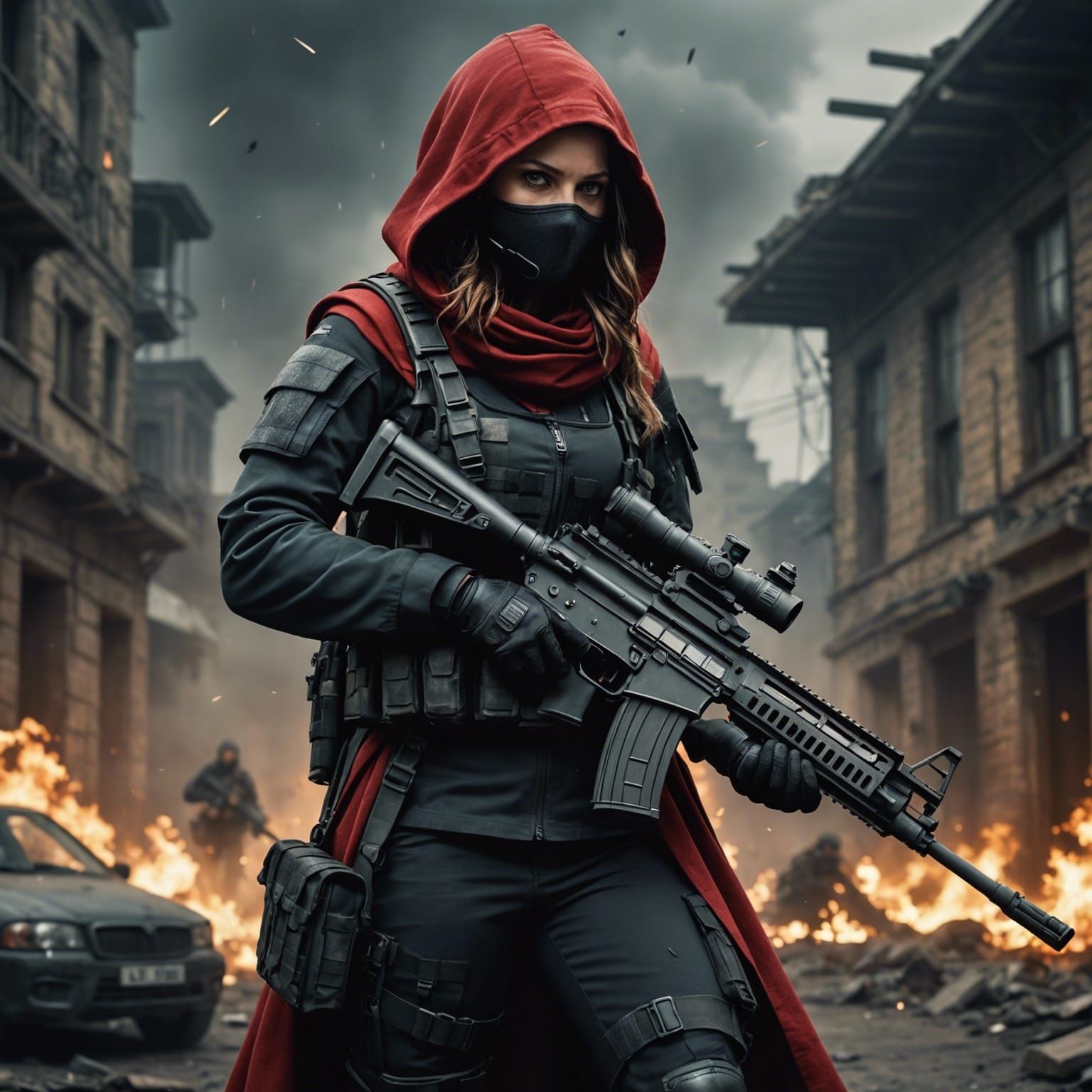 Little Red Riding Hood with Assault Rifle