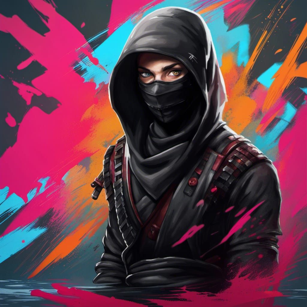 Hyperrealistic Ninja Concept Art with Scar