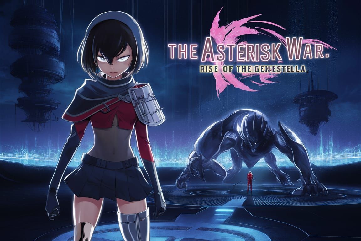 Captivating Sci-Fi Anime Movie Poster: Genestella's Rise