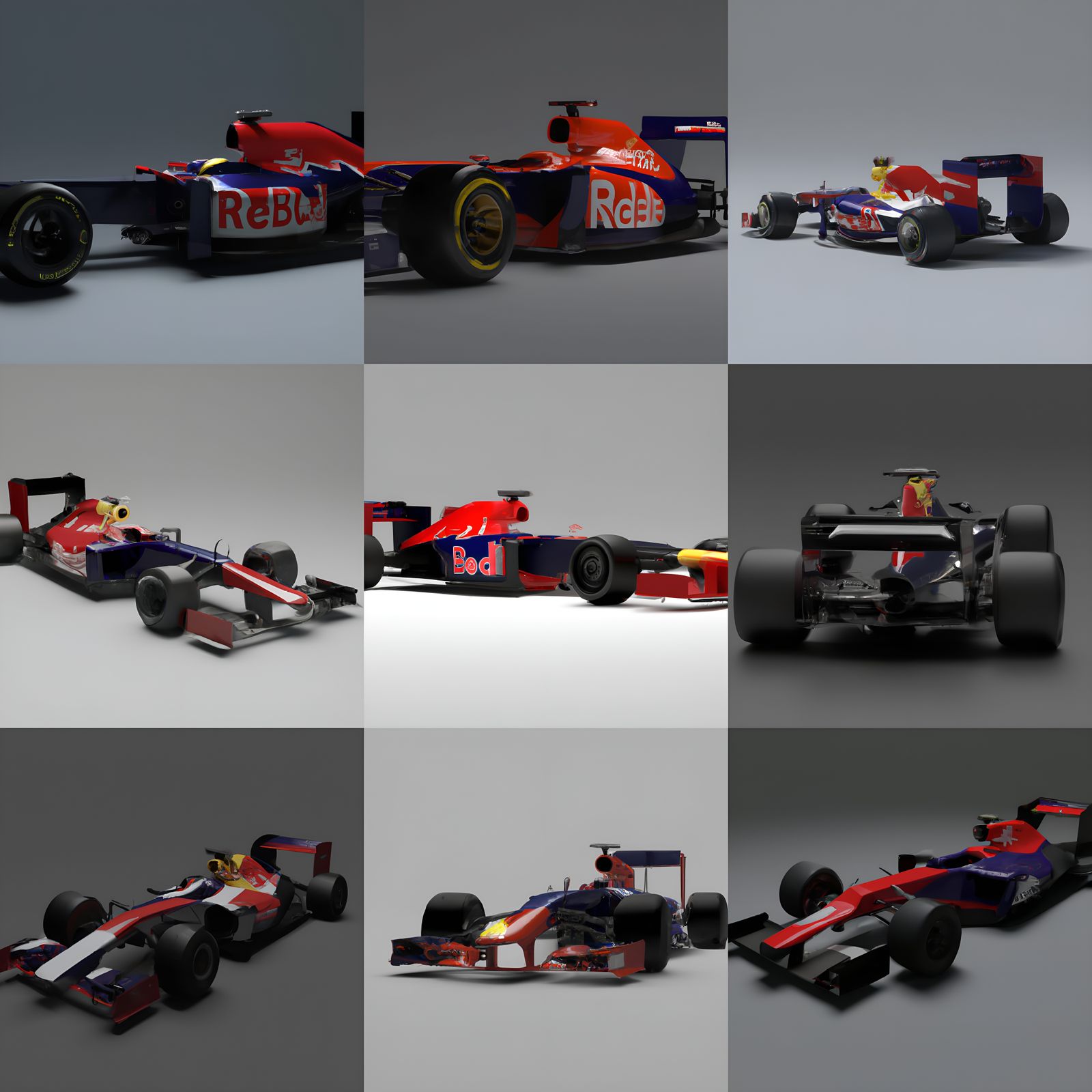 Red Bull F1 Car in High-Resolution 3D Render