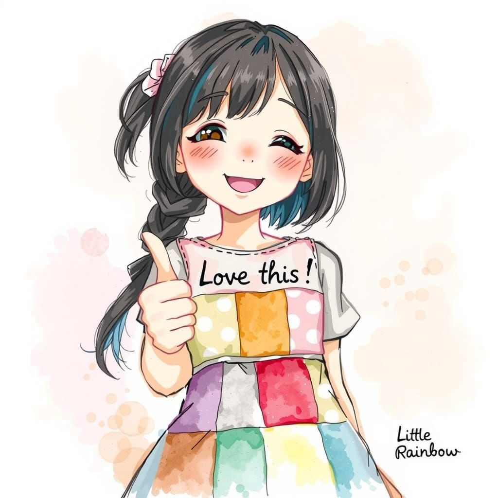 Whimsical Garden Scene in Delicate Pastel Colors