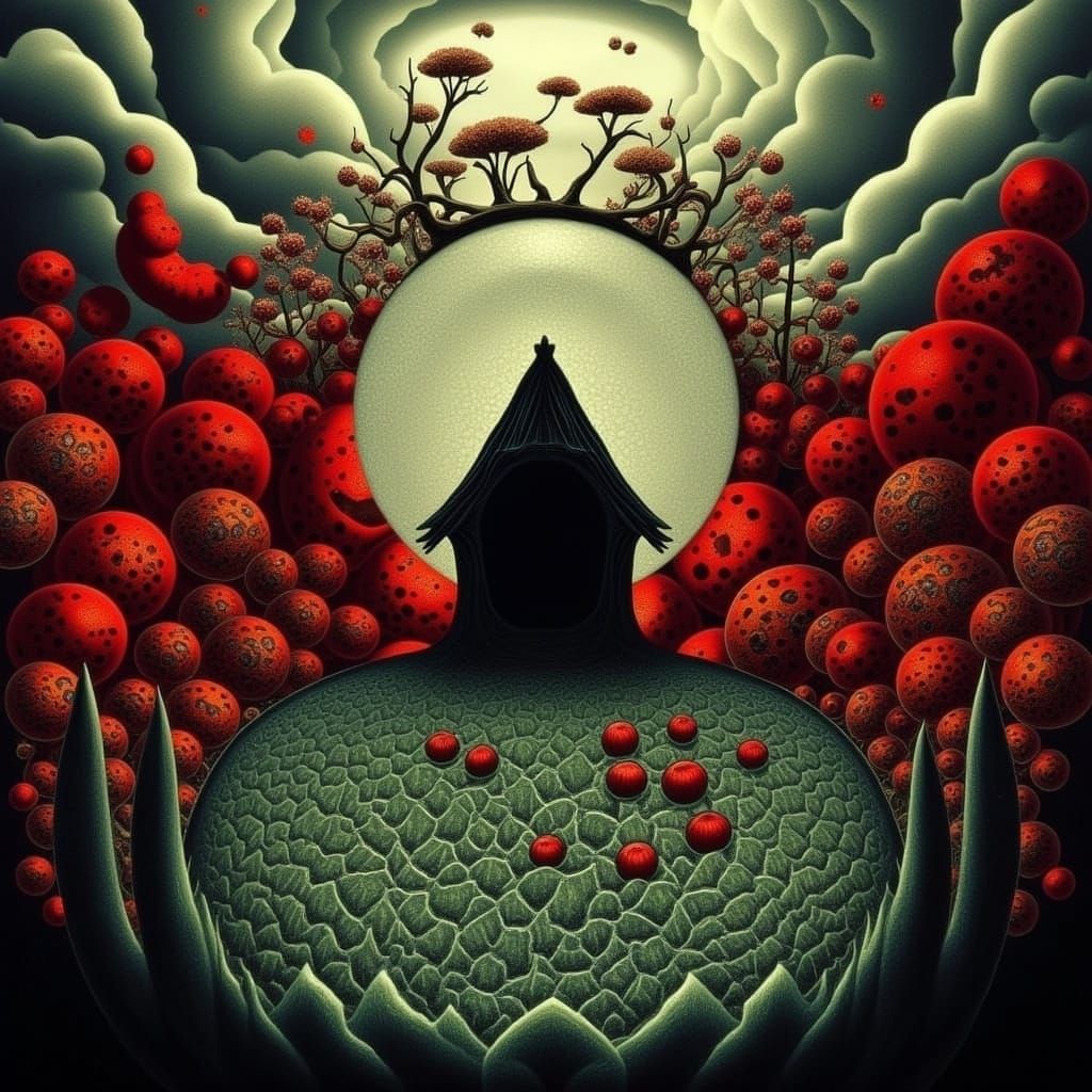 Noir Floral Design with Intricate Details