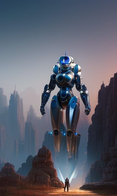 CGI "Human Shaped Robot Mecha