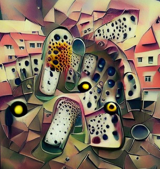 Trypophobia Surreal Abstract Art in Kandinsky Style