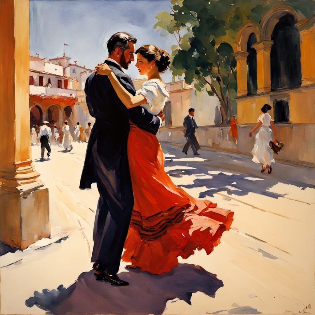 Epic Tango Dance in Vibrant Havana Plaza