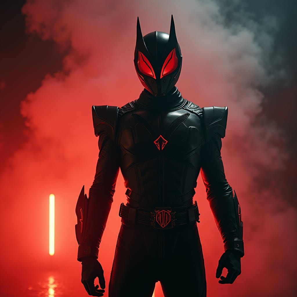 Epic Futuristic Hero in Gritty 35mm Cinematic Style