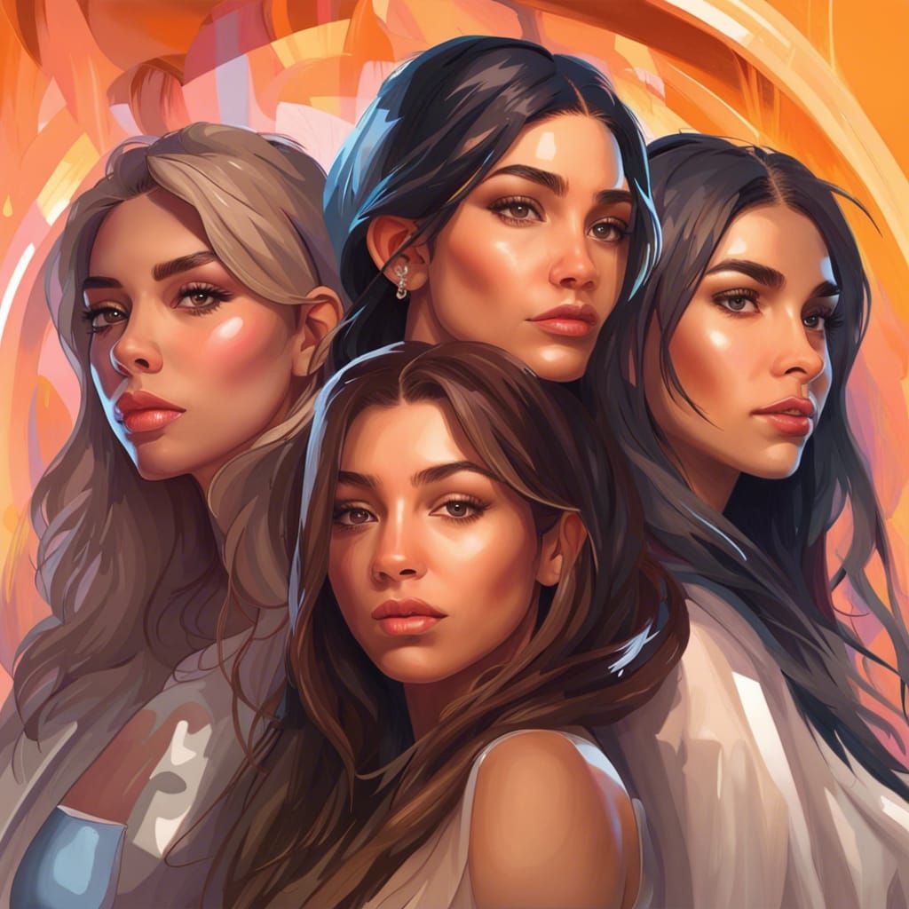 Celebrity Portrait Concept Art in Hyperdetailed Style