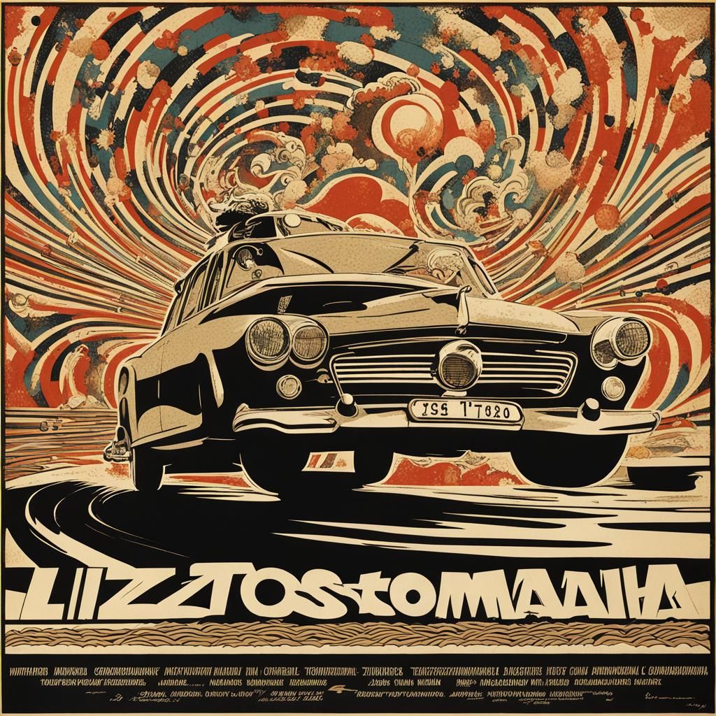 Surreal Lizstomania Poster in Escher Style