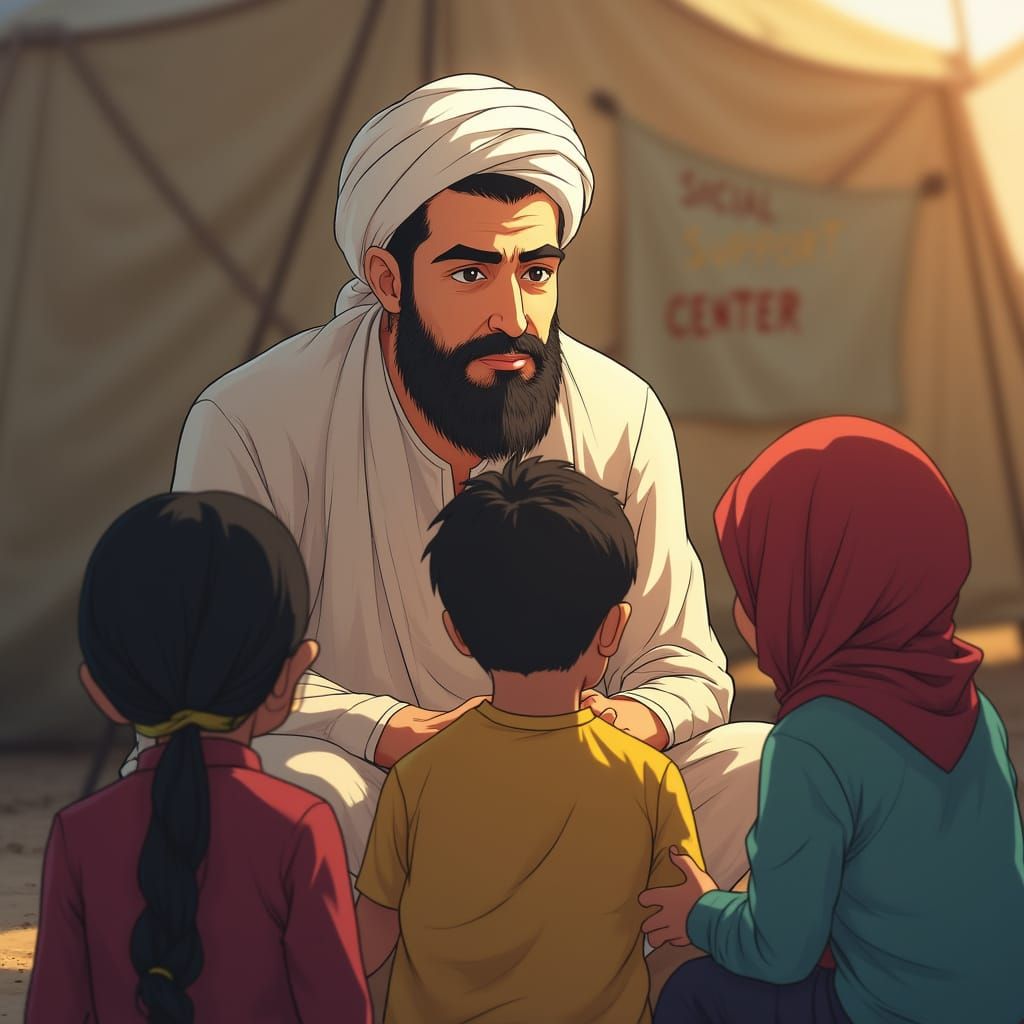 Compassionate Cleric Among the Vulnerable, Anime-Inspired Ar...