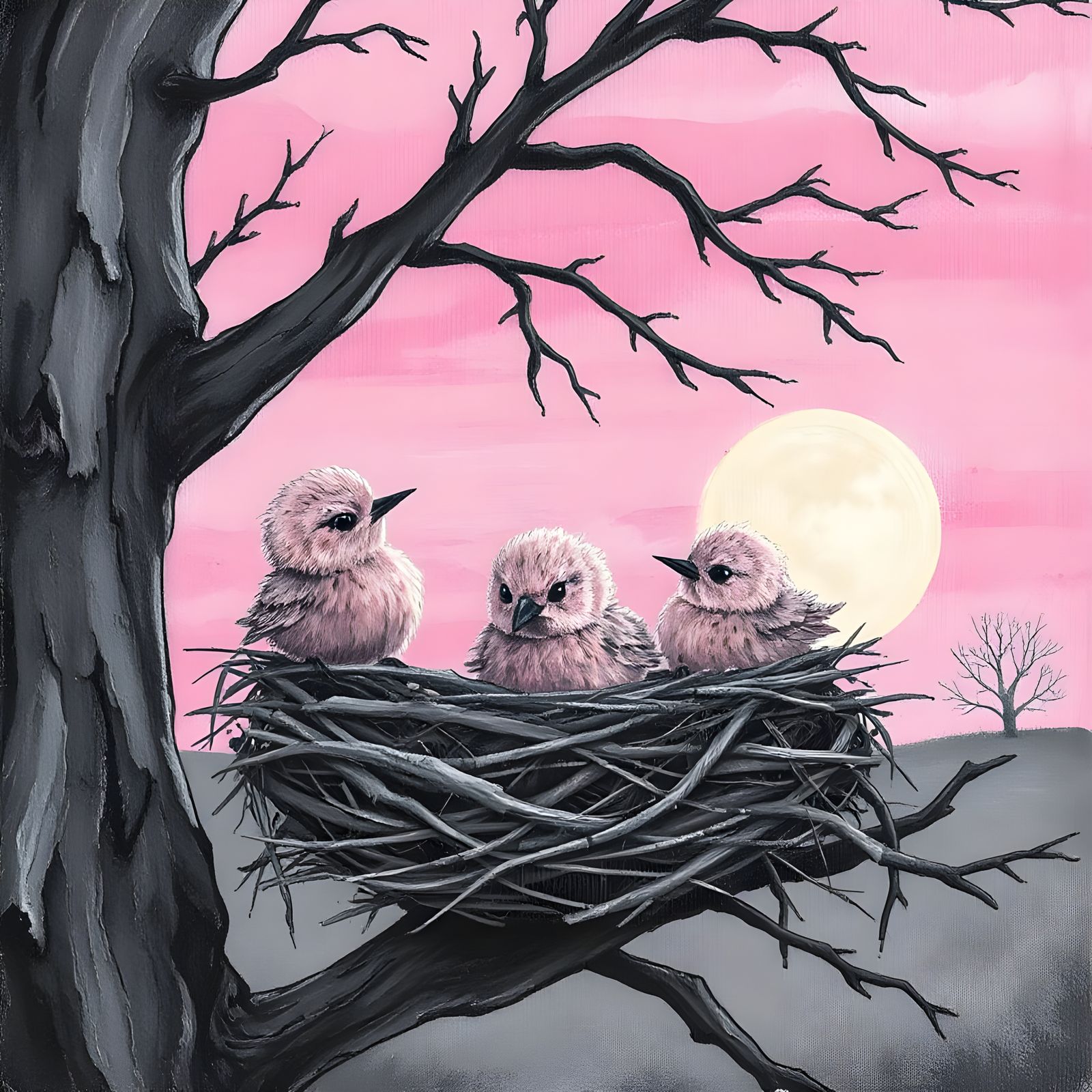 Baby Birds in the Morning