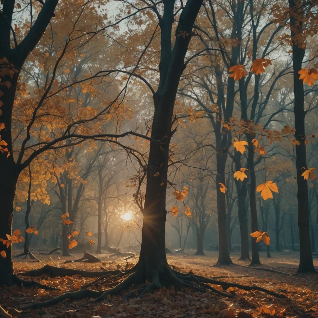 Hurricane at Sunset: Cinematic Autumn Scene