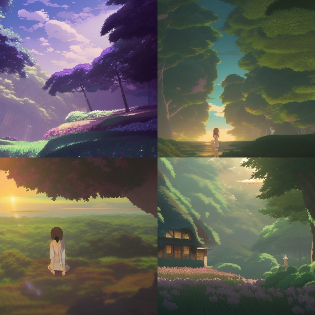 Anime Key Visual Inspired by Studio Ghibli