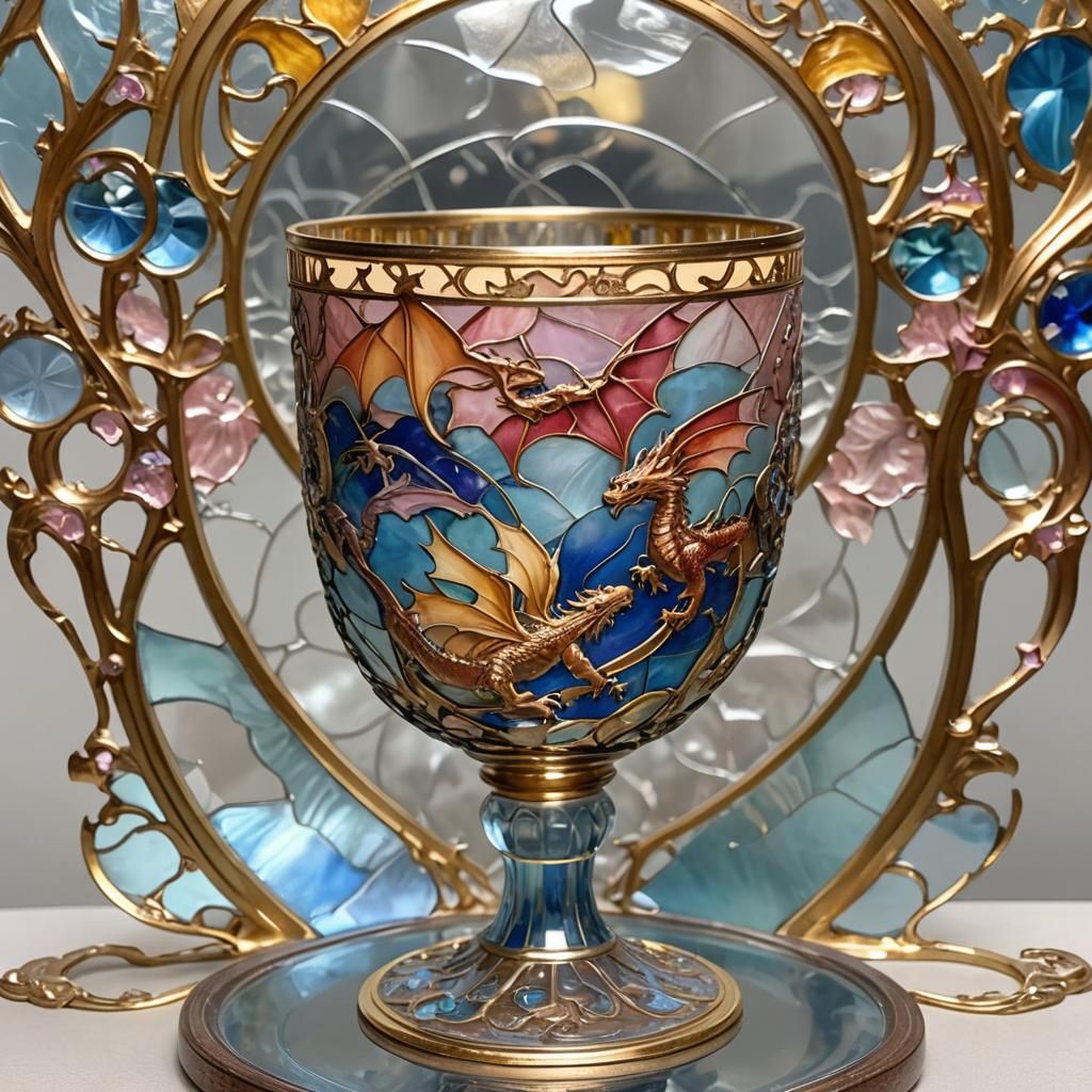 Dragon Goblet in Plique-à-Jour Style
