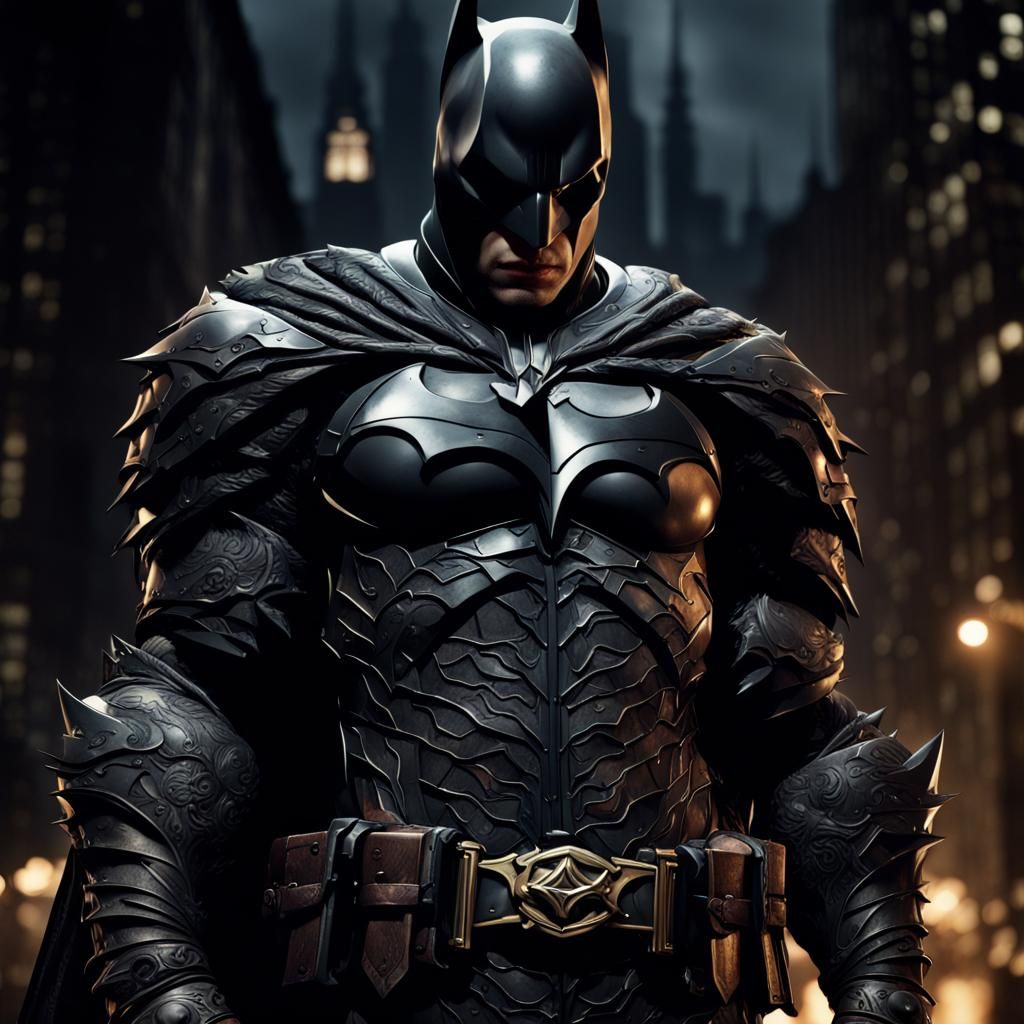 Hyper-Detailed Dark Knight with Tattoos in Dark Fantasy Styl...