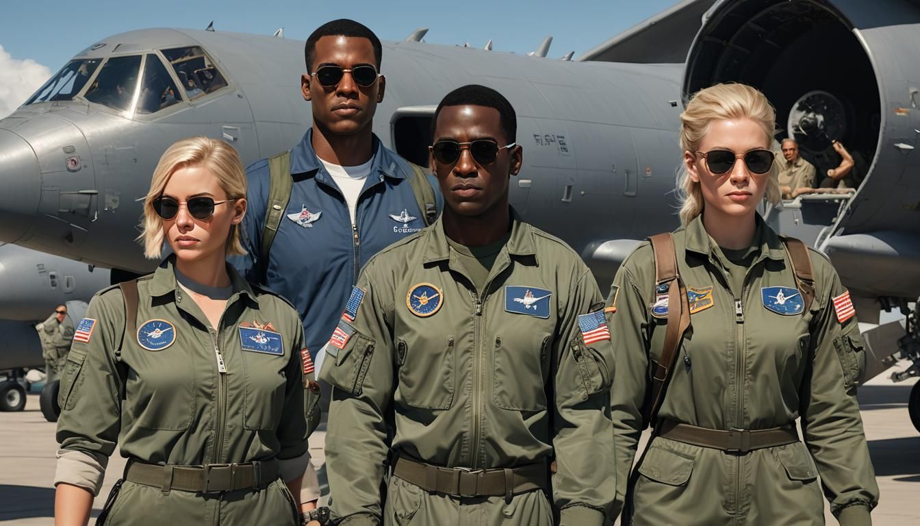 US Air Force Pilots in Hyperrealistic Concept Art