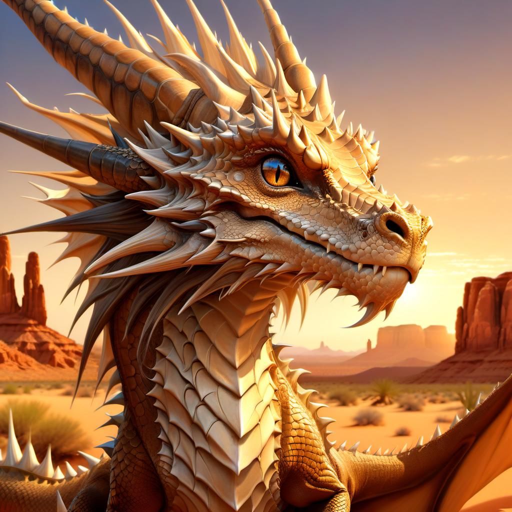 Adorable Arizona Dragon Portrait in Anime Style