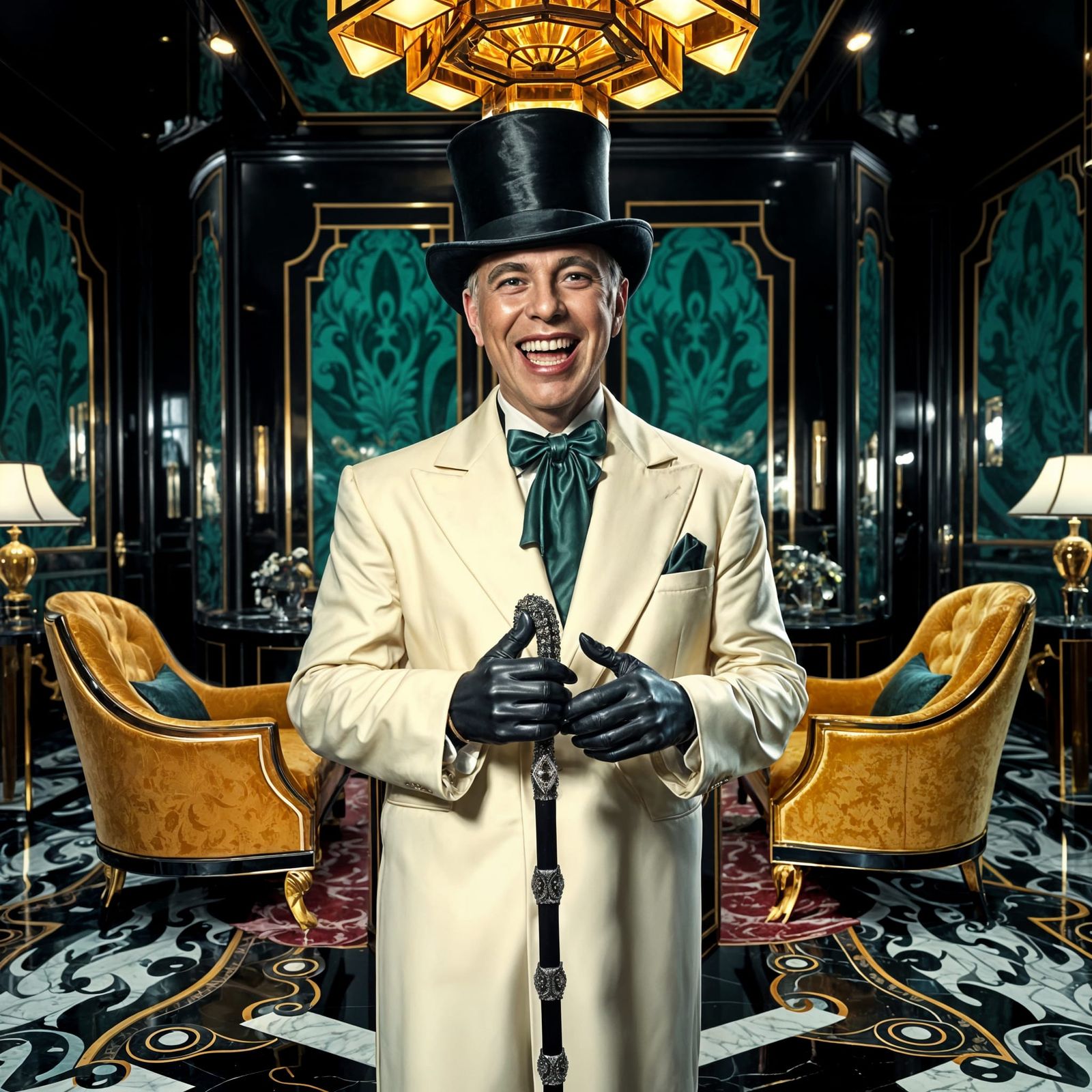 Art Deco Living Room with Mastermind