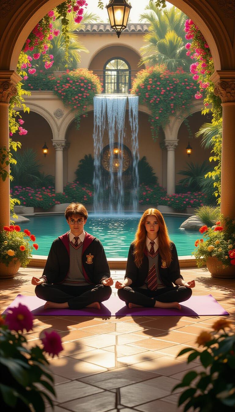 Harry Potter and Ginny Weasley Yoga, Cyberpunk Style