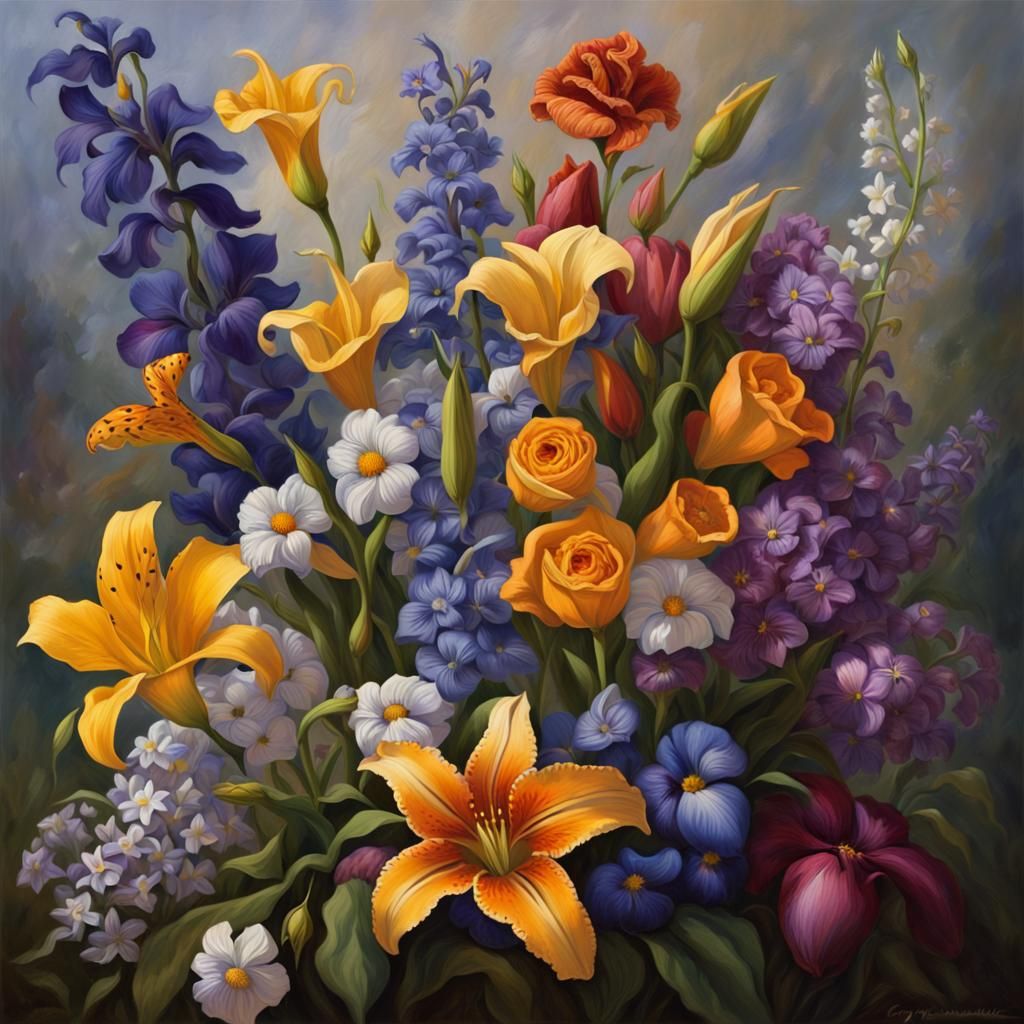 Sinister Flowers Inspired by Greg Rutkowski