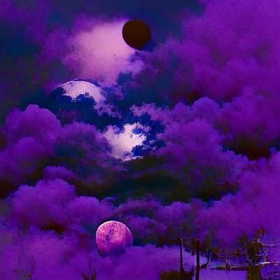 Simple Image of a Purple Moon