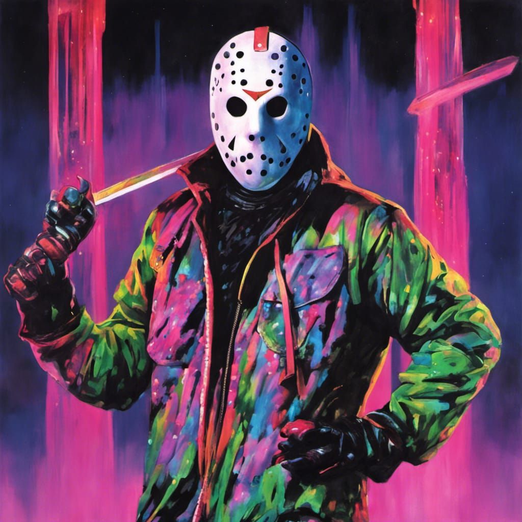 Jason Voorhees in 1980s outfit