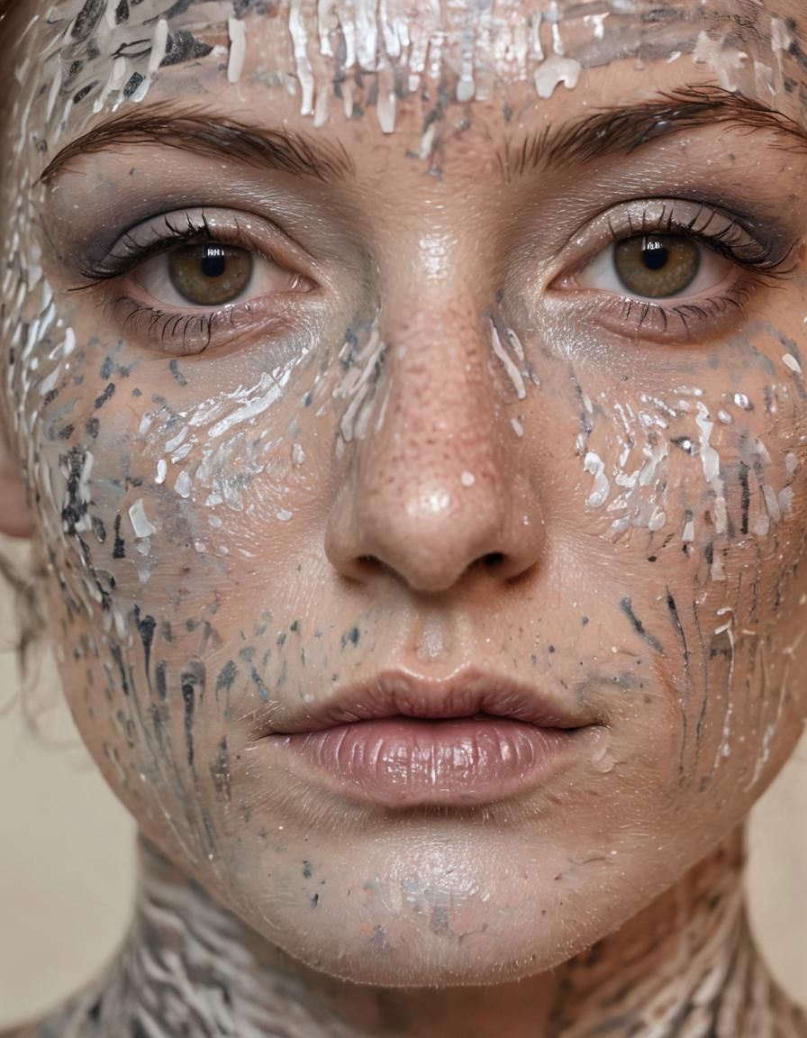 Abstract Portrait Inspired by Indigenous Body Art