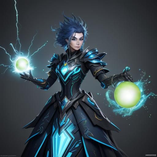 Sleek Metallic Peashooter with Electric Accents