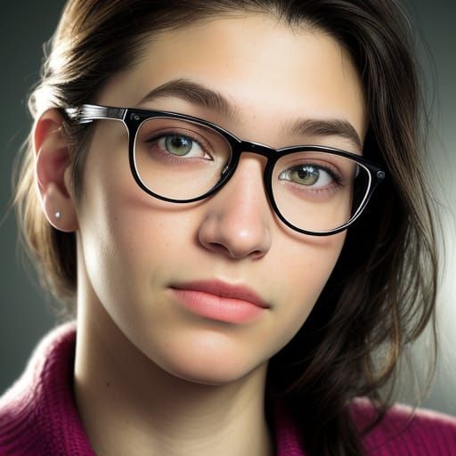 Geek Teen Girl Portrait Photography